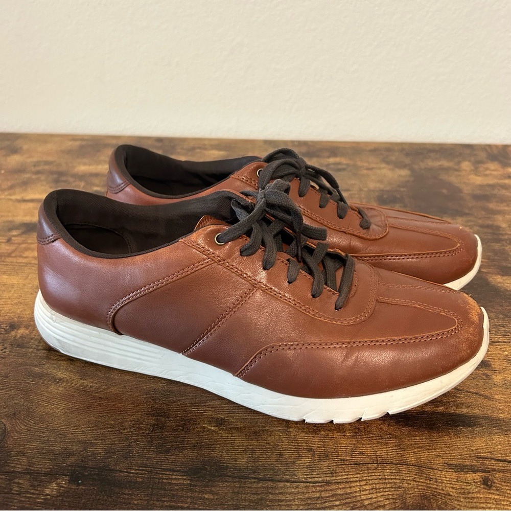 Men's Cole Han grand pro Brown Leather Sneakers zerogrand